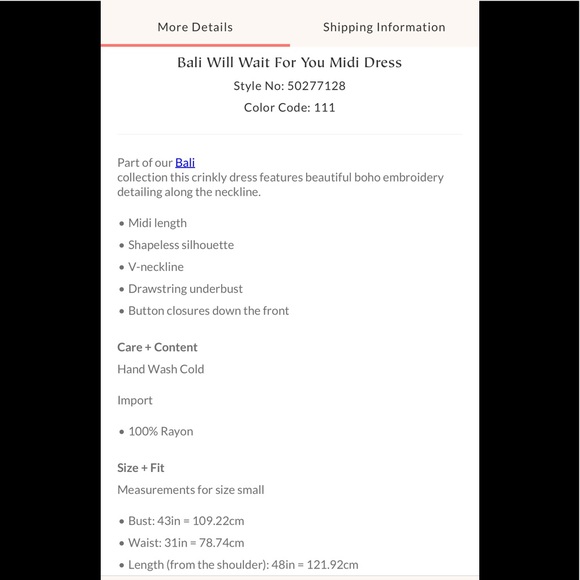 ❌SOLD❌Free People “Bali Will Wait for You” Dress - Picture 8 of 8